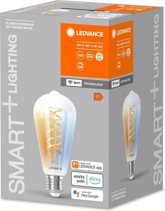 Image du produit Ledvance transparent (E27, 8 W, 806 lm, 1 x, F)