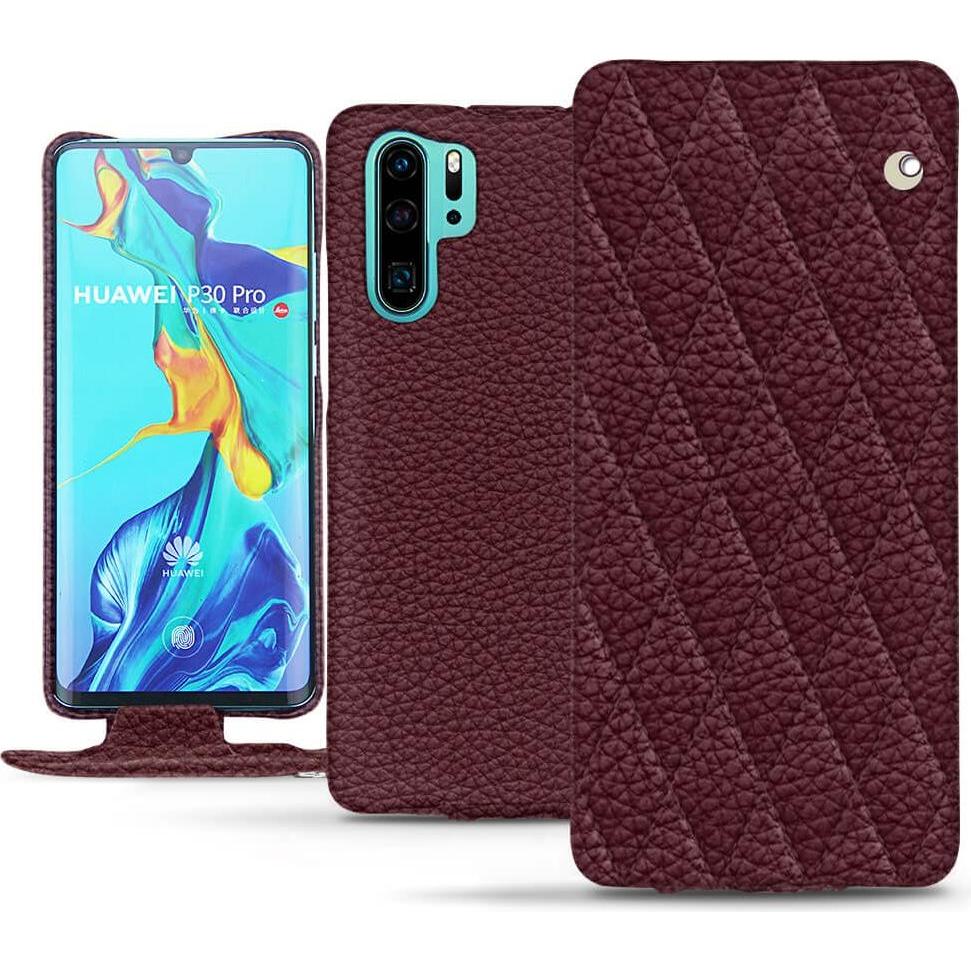 Thumbnail - Noreve Lederschutzhülle vertikal (Huawei P30 Pro), Smartphone Hülle, Violett