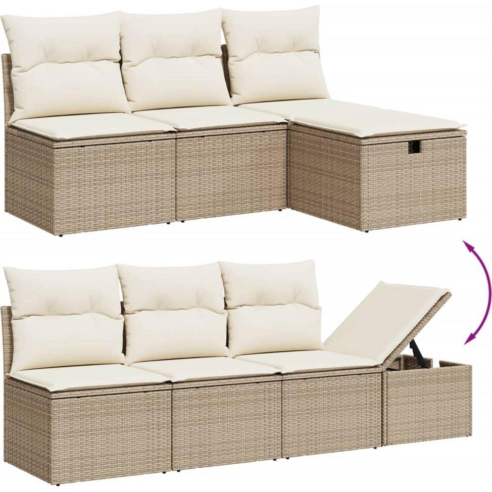 Thumbnail - VidaXL, Gartenlounge, 10-tlg. Garten-Lounge-Set mit Kissen