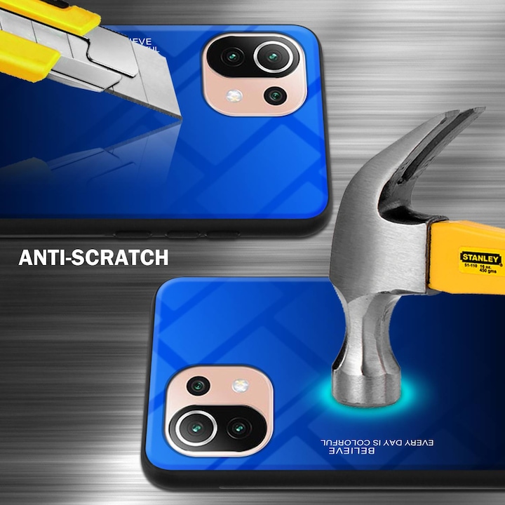 Productafbeelding Cadorabo TPU 2 Kleuren Glazen Hoesje (Xiaomi Mi 11 Lite, Xiaomi Mi 11 Lite 5G, Xiaomi Mi 11 Lite 5G NE)