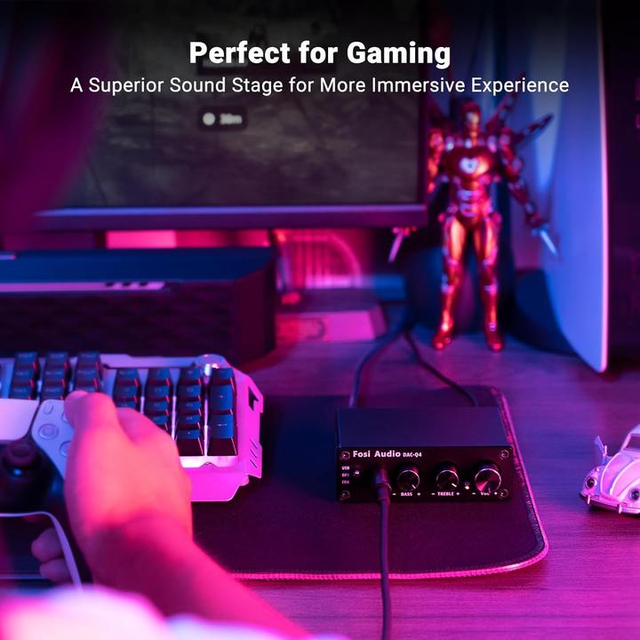 Image du produit Fosi Audio Q4, 24-Bit/192 kHz DAC und Kopfhörerverstärker