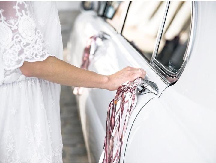 Actual product image Partydeco Party Accessory Car Decoration Set Rose Gold/White (1 pcs.)