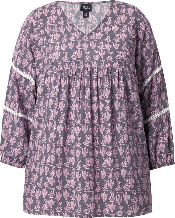 Produktbild Ulla Popken Bluse, Kaktus, A-Linie, 3/4-Arm, Spitze (54)