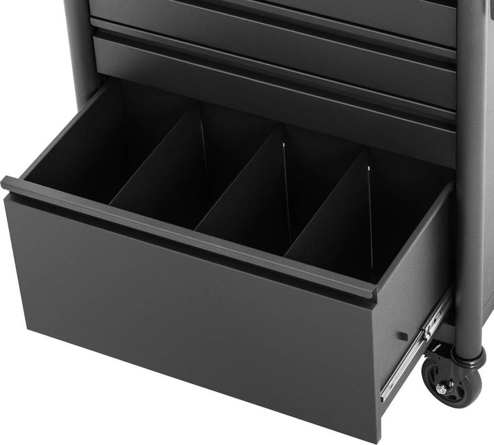 Produktbild Physa Tattoo-Workstation mobil 4 Steckdosen 2 USB-Anschlüsse 4 Schubladen Arbeitswagen