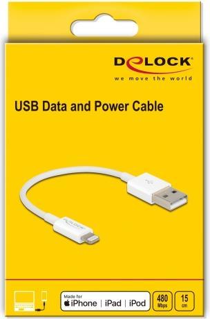 Image du produit Delock USB A – Lightning (0.15 m, USB 2.0)