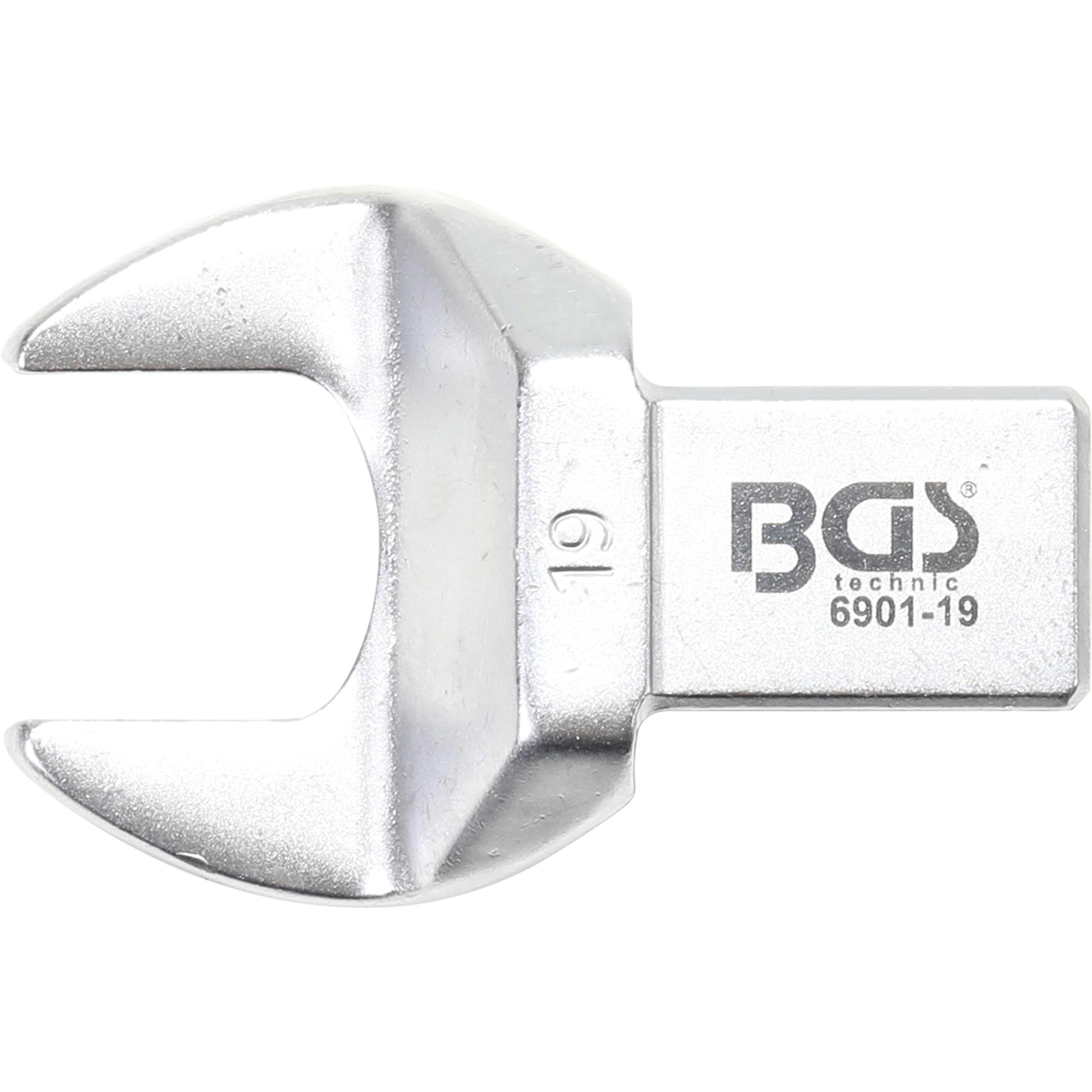 BGS, Schraubenschlüssel, Einsteck-Maulschlüssel 19 mm Aufnahme 14 x 18 mm (19 mm)