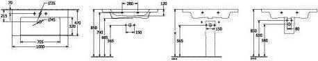 Produktbild Villeroy & Boch V&B Schrankwaschtisch SUBWAY 3.0 1000x470mm o ÜL mit HL we (470 mm, 1000 mm)