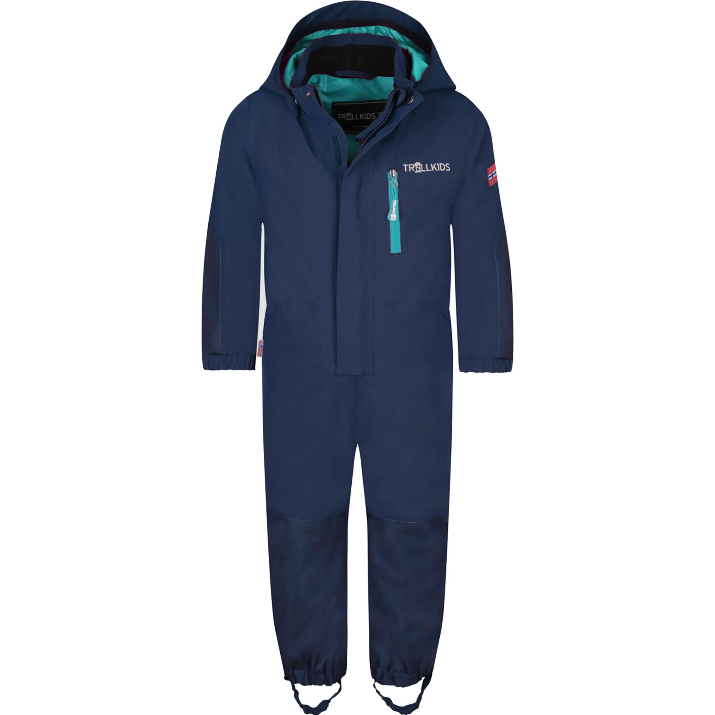 Trollkids, Unisex, Skijacke, Kid's Bergen Overall (116), Blau, 116