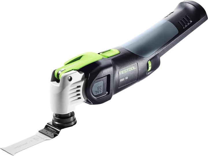 Bi, 32, 1x Festool VECTURO OSC 18 cordless oscillating saw, 1x Festool universal saw blade USB 78, OSC (203337), 1x Festool BP 18 Li 5.0 ASI 18 V 5.0 Ah battery, 1x Festool TCL 6 charger, 1x Systainer SYS3 M 187 case (204842)