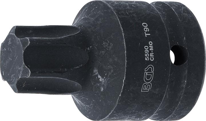 Actual product image BGS Impact Bit Socket length 60 mm 20 mm (3/4") Drive T-Star (for Torx) T90 (T90)