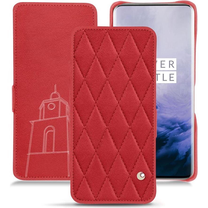 Thumbnail - Noreve Lederschutzhülle horizontal (OnePlus 7 Pro), Smartphone Hülle, Rot