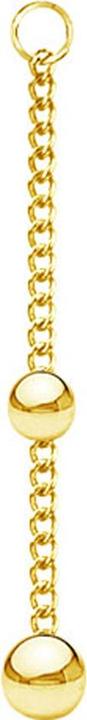 Immagine prodotto Star Piercing Anhänger vergoldet Kette mit Anhänger zwei Kugeln (senza ottone, Acciaio chirurgico 316L)