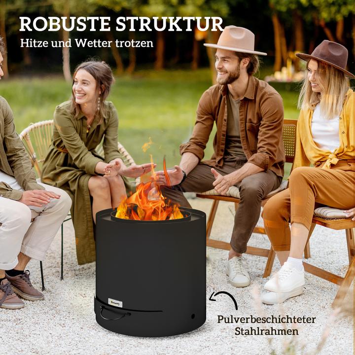 Produktbild Outsunny Feuerschale Stahl Schwarz (45 cm)