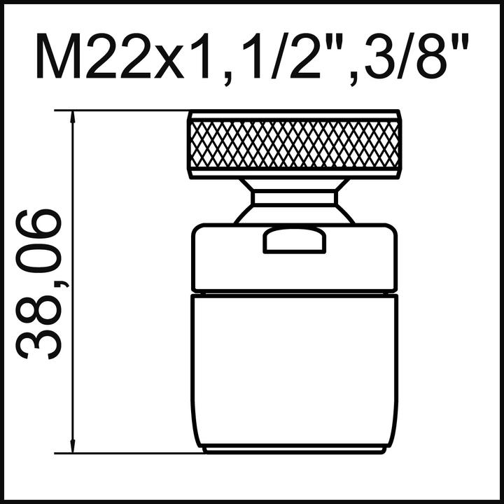 Actual product image Neoperl Cascade SLC M22, 1/2", 3/8"
