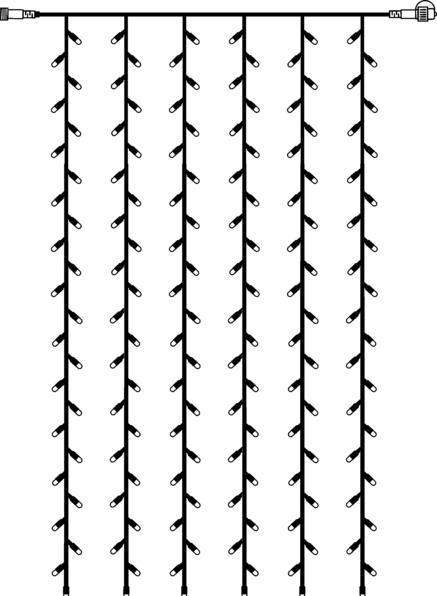 Produktbild Star Trading System LED Extra, Vorhang, 100x200cm (1 m)