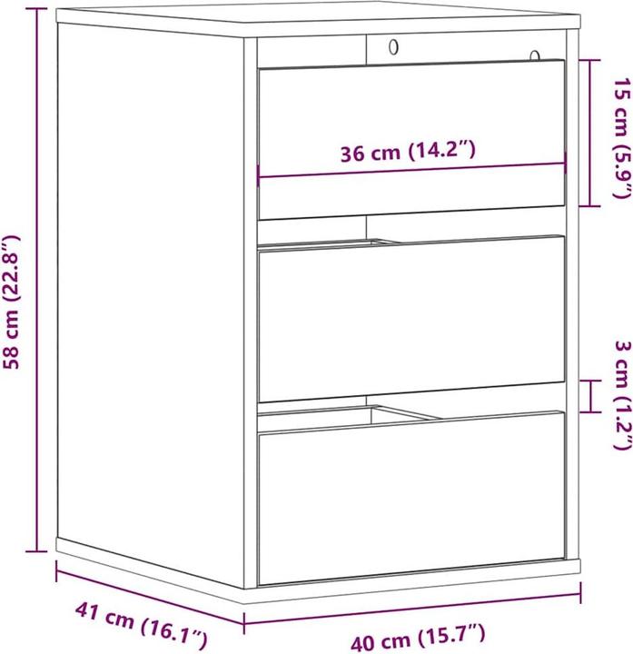 Image du produit vidaXL Kommode (40 x 41 x 58 cm)