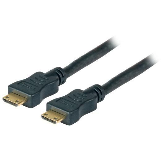 EFB Elektronik HighSpeed HDMI+ Kabel w.Eth. C-C St-St 1,0m schwarz Full HD (1 m, HDMI), Video Kabel