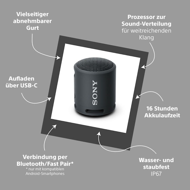 Produktbild Sony SRS-XB13 (16 h, Akkubetrieb)
