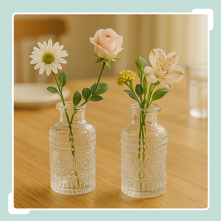 Produktbild Relaxdays Glasvase (12 x, 6 x 6 x 13 cm, 0.24 l)