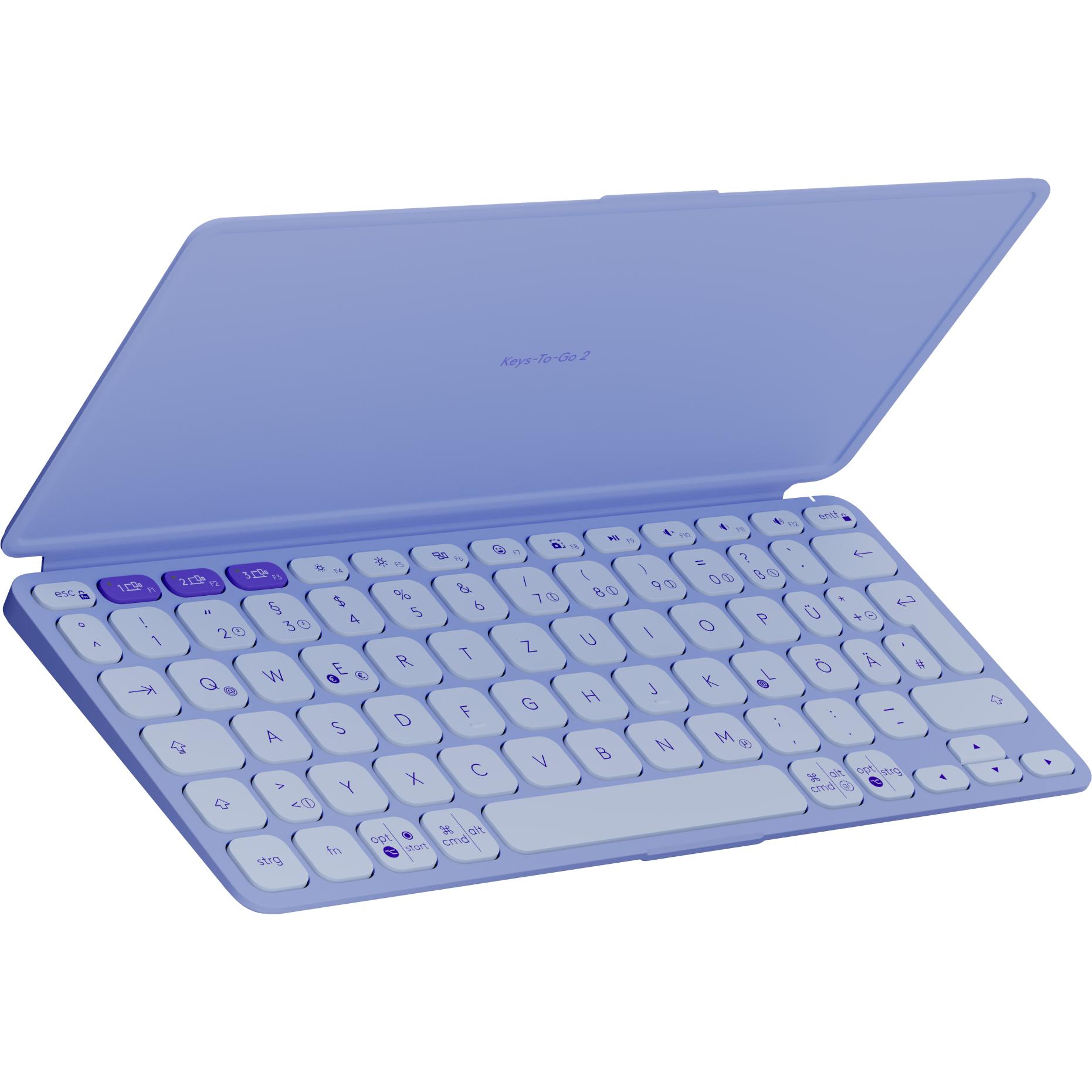 Logitech KEYS-TO-GO 2 (Germania), Tastiera per tablet, Viola