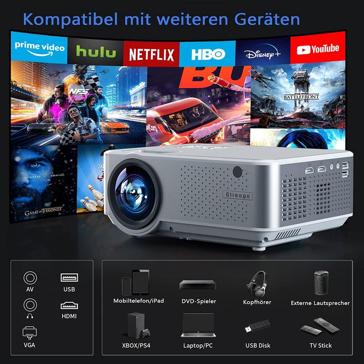 Actual product image Giaomar Native 1080P 5G WiFi Video Projector 4K