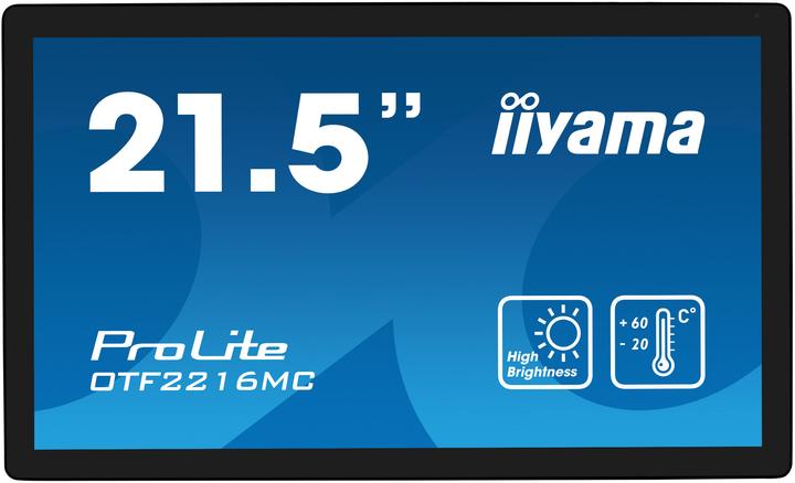 Image du produit iiyama 22IN TOUCH PCAP VA PANEL 10 POINTS 1920X1080 25MS 1100CD/M2 (1920 x 1080 pixels, 21.50")