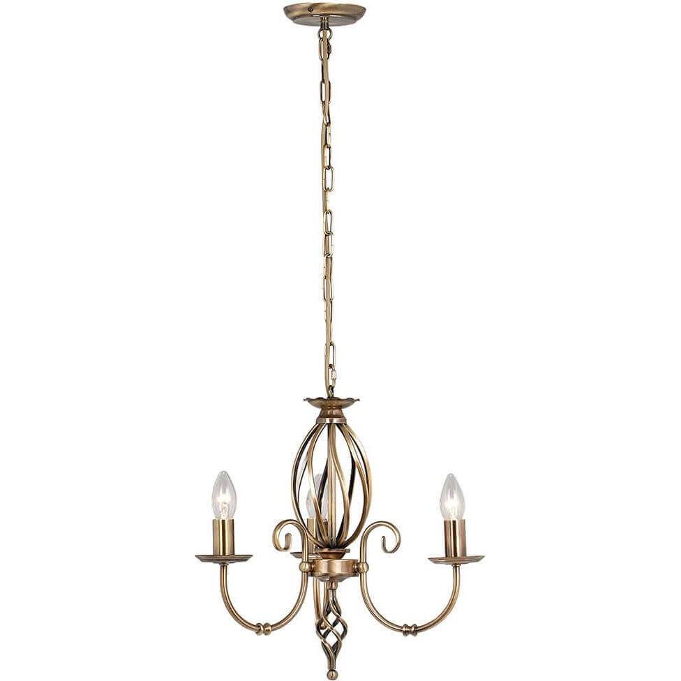 Thumbnail - Elstead Lighting, Kronleuchter, Artisan Kronleuchter E14 3-fach Gealtertes Messing (36 cm)