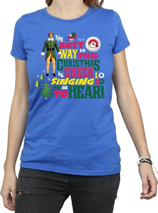Actual product image Elf Womens/Ladies Christmas Cheer Cotton T-Shirt (M)