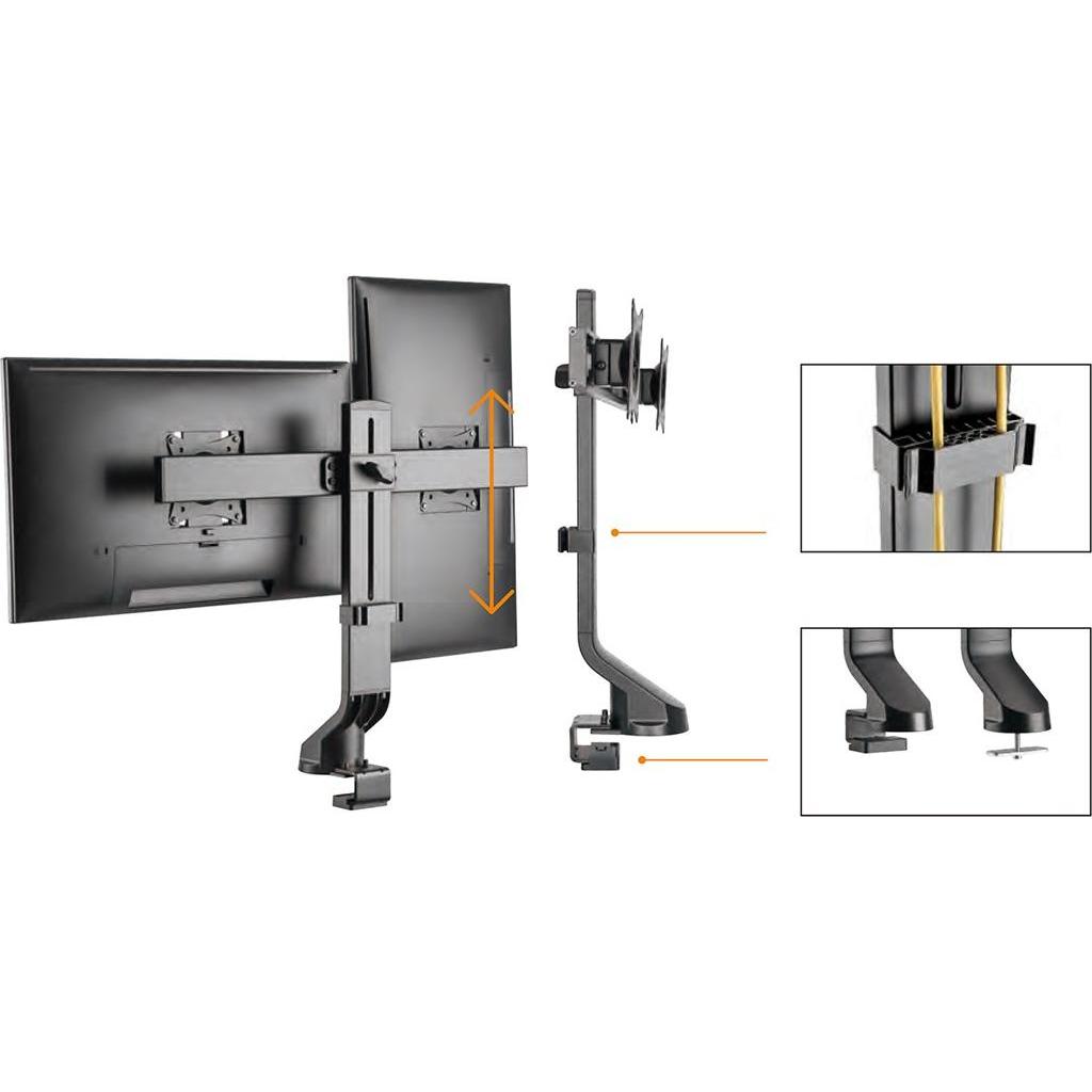 Thumbnail - Maclean MC-854 (Tisch, 27"), Monitor Halterung, Schwarz