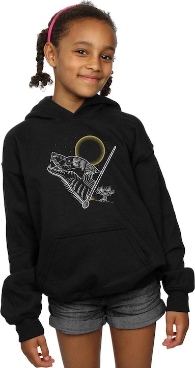 Image du produit - Sweat à capuche WEREWOLF LINE ART - Fille (152, 158)