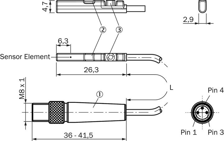Produktbild Sick Sensor für C-Nut-Zylinder (Sensor)