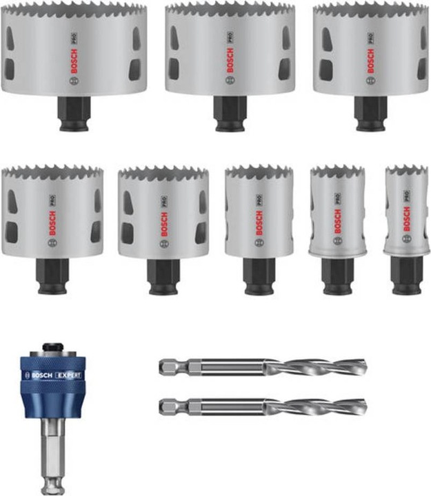 Productafbeelding Bosch Professional Zubehör PRO Multi Materiaal PC Plus gatenzaagset, 11 stuks. (25, 32, 54, 60, 68, 76, 86 mm, 40 millimeter)