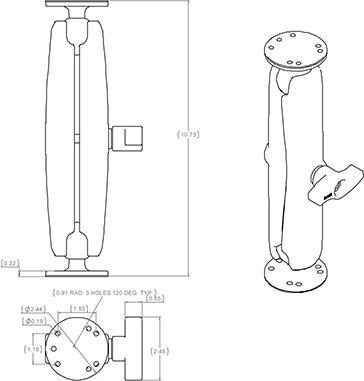 Produktbild RAM Mounts RAM Mount RAM-101U-D Montage-Kit