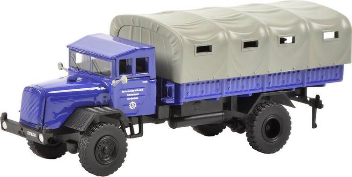 Image du produit Schuco 452656000 H0 Land Rover, Mercedes Benz Jeu de 3 THW, Land Rover, Unimog 404, MB LG 315