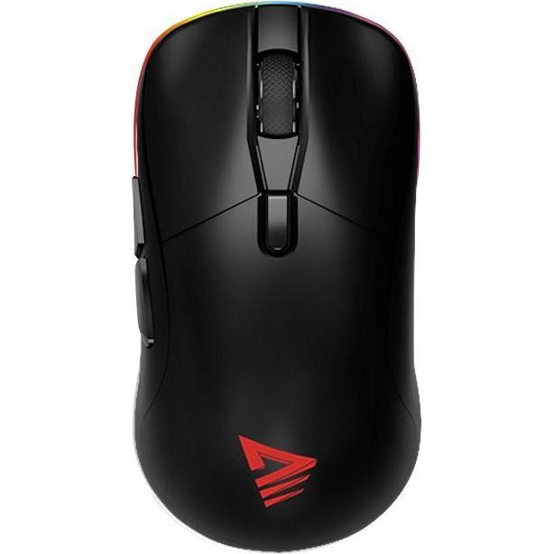 Savio RIFT BLACK Gaming-Maus RGB Dual Mode (Kabelgebunden, Kabellos), Maus, Schwarz