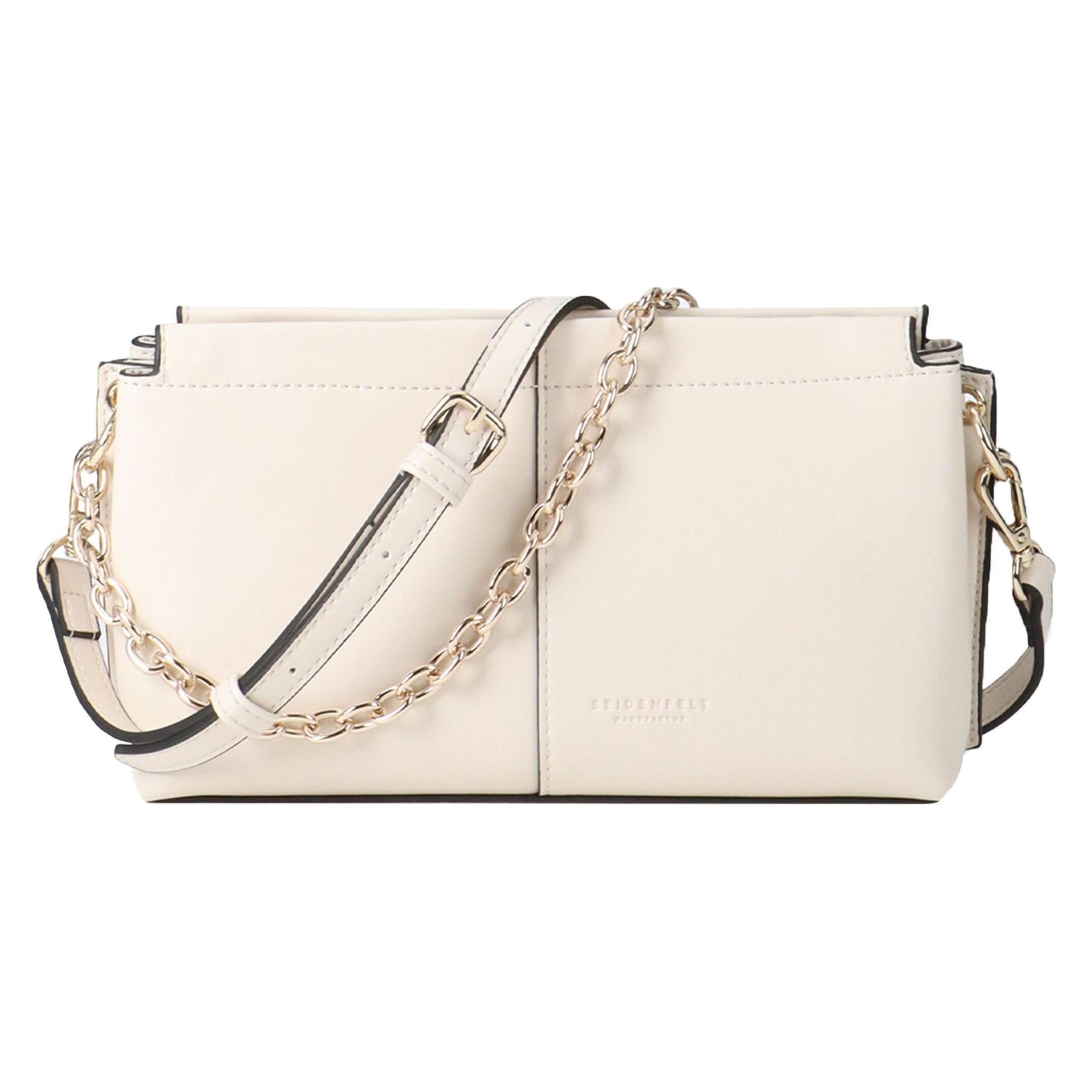 Seidenfelt, Damen, Handtasche, Nees Midi Umhängetasche 25 Cm, Beige, Gold