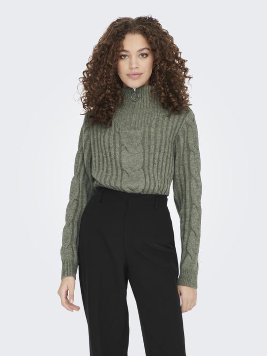 Produktbild JdY Reissverschluss-Zopfstrick- Strickpullover (XS)