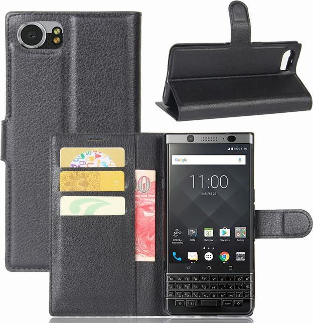 Produktbild MU Classic Litchi Leder Bookcover (Blackberry KEYone)