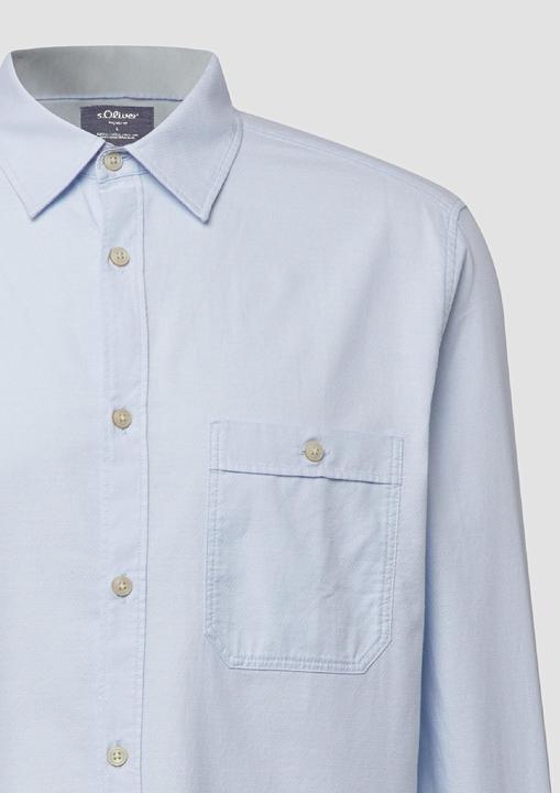 Immagine prodotto s.Oliver Hemd Regular Fit: Gemustertes Langarmhemd mit Kentkragen (L)