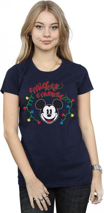 Immagine prodotto Disney Mickey Mouse Christmas Light Bulbs Maglietta Donna (L)
