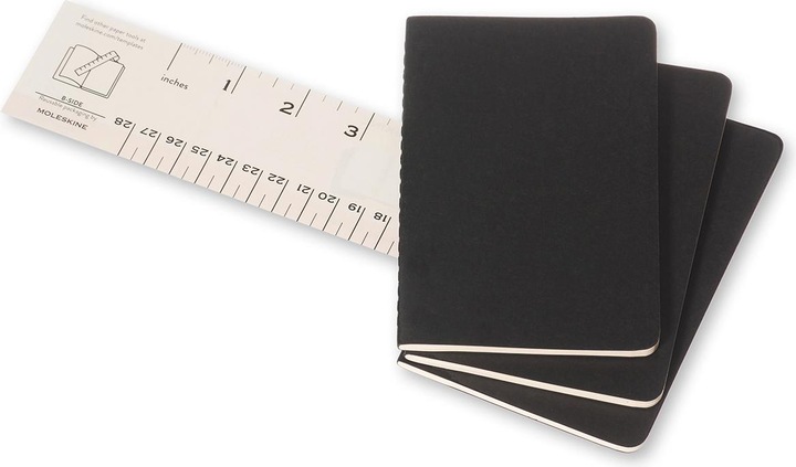 Image du produit Moleskine Coffret de poche Cahier de 3 (A6, Quadrillé, Couverture souple)