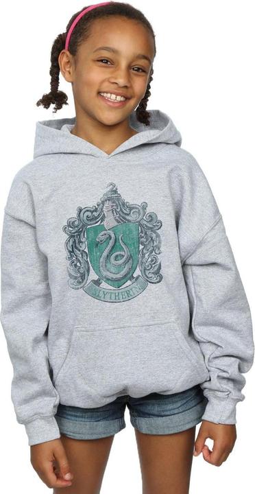 Immagine prodotto Slytherin Distressed Crest Felpa con Cappuccio Ragazze (128)