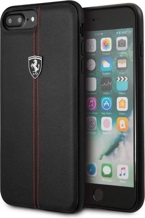 Produktbild Ferrari iPhone 7 Plus / 8 Plus – Scuderia Leder Case, Schwarz (Apple iPhone 6s Plus, Apple iPhone 6 Plus, Apple iPhone 7 Plus, Apple iPhone 8 Plus)