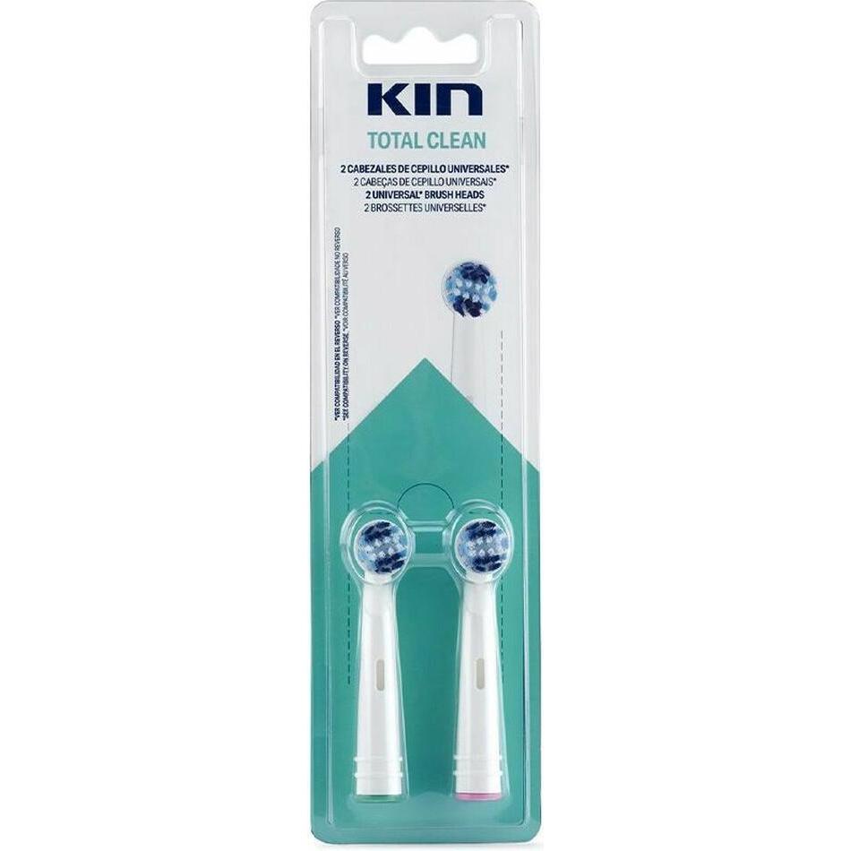 KIN Elektrische Zahnbürste Total Clean Replacement 2 Stück (2 Stk.), Batterien + Akkus