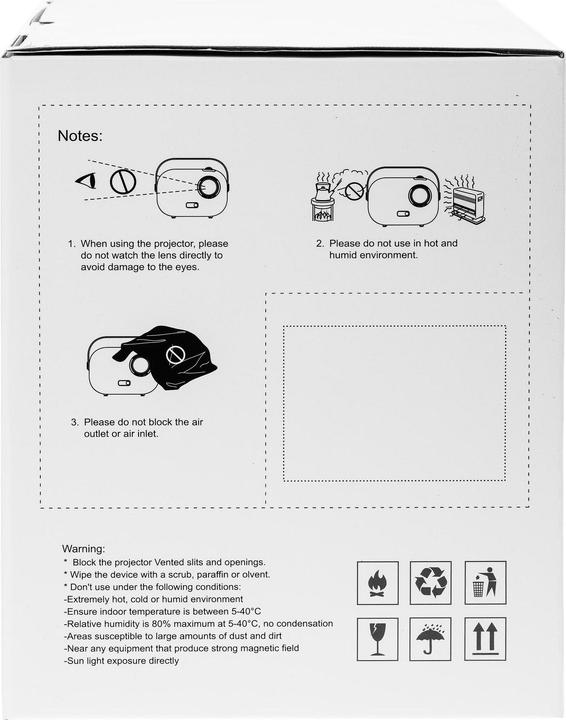 Image du produit FTM Projektor Mini, ANSI-Lumen: 200 lm, Auflösung: 1920 x (Full HD, 200 lm)