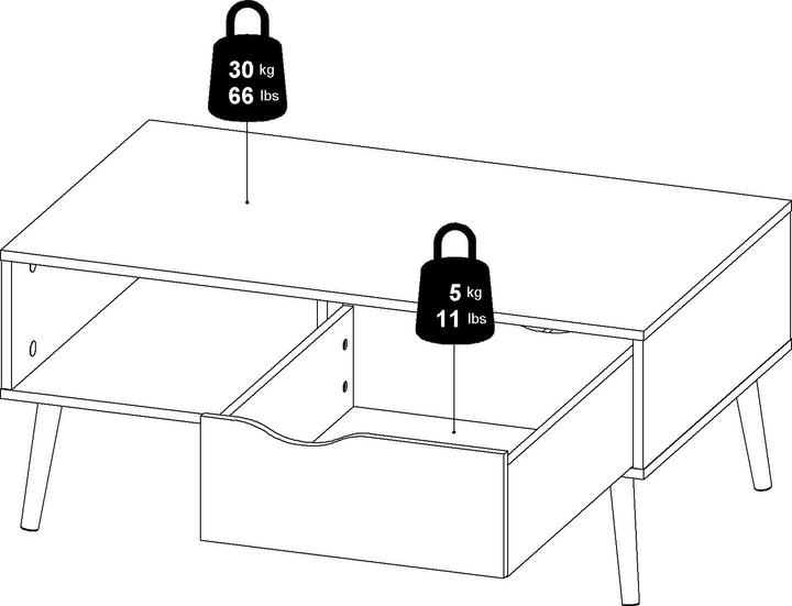 Image du produit Tvilum Oslo (98,5 x 60 x 43,5 cm)