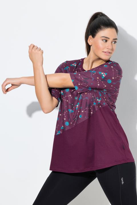 Immagine prodotto Ulla Popken Maglia funzionale dal taglio svasato con scollo a girocollo, mezze maniche e materiale riciclato (60)