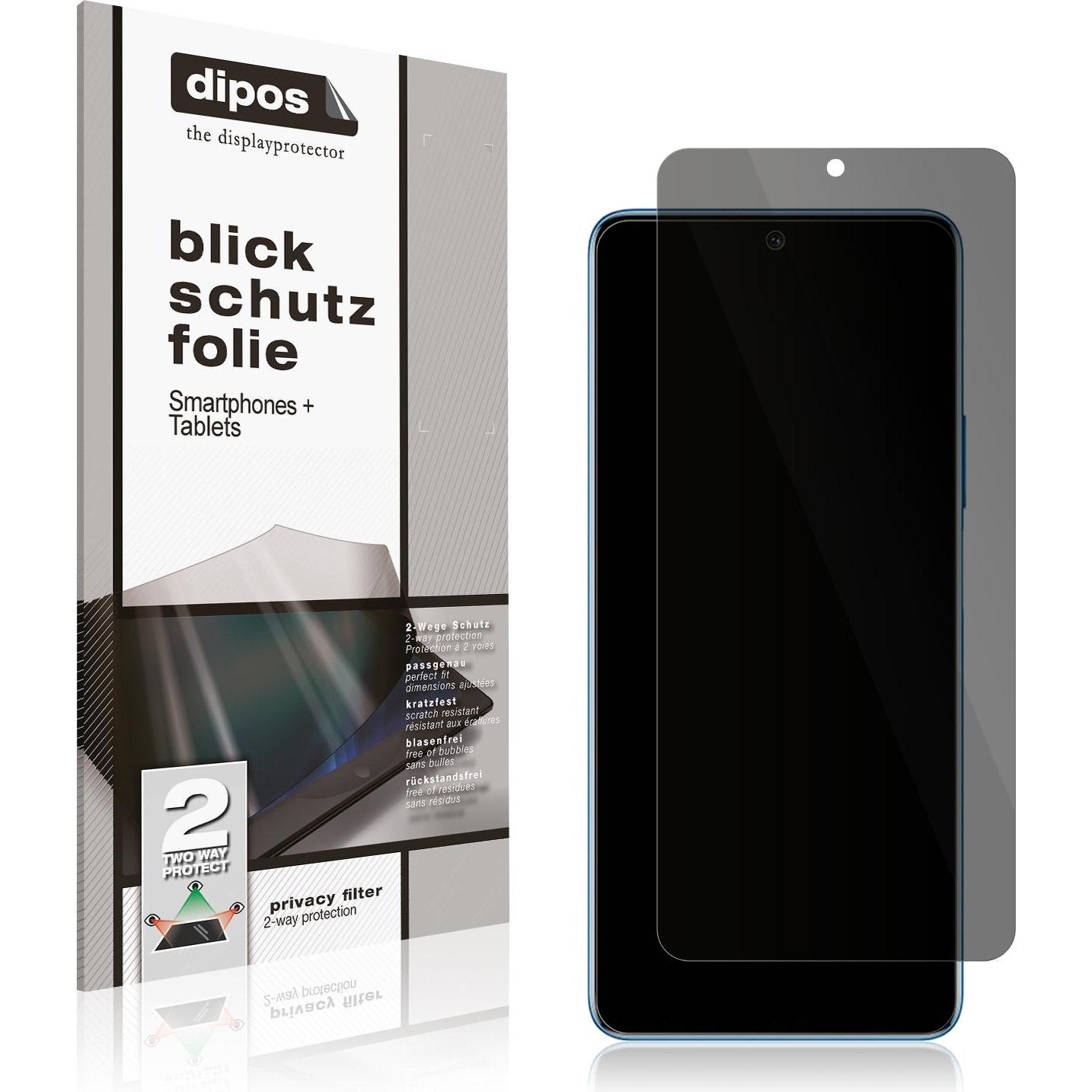 Dipos Blickschutzfolie 2-Way Anti-Shock (2 Stück, Honor Magic 4 Lite 5G), Smartphone Schutzfolie, Transparent