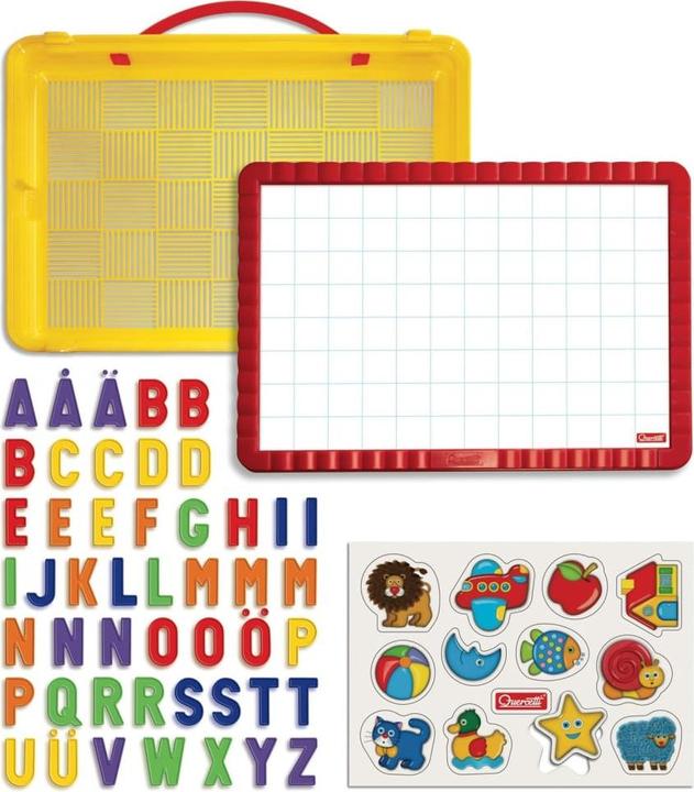 Actual product image Quercetti Magnetic board letters in storage case