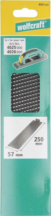 Actual product image wolfcraft 1 rasp plate for item 4025000/4026000 (250 mm)